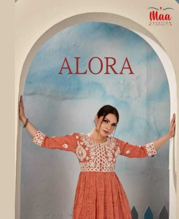 MAA CREATION ALORA COTTON PRINTED SHORT KURTI ONLINE