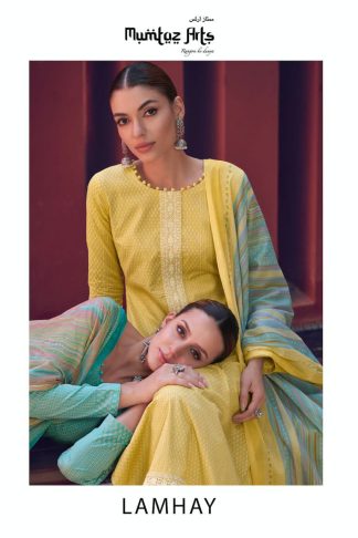 MUMTAZ ARTS LAMHAY 24001 TO 24008 WHOLESALER OF PAKISTANI SUITS