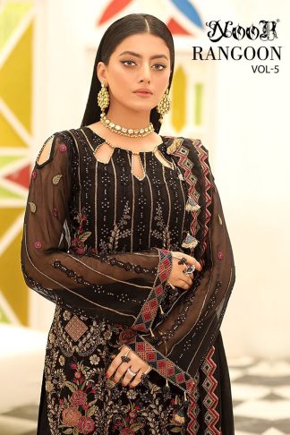 NOOR RANGOON VOL 5 999 TO 1001 PAKISTANI SUITS ONLINE WHOLESALER