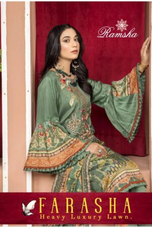 RAMSHA FARASHA LUXURY LAWN PAKISTANI SUITS ONLINE SHOPPING