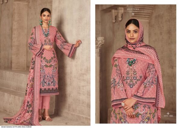 ROMANI MAREENA VOL 10 COTTON DRESS MATERIAL WHOLESALER