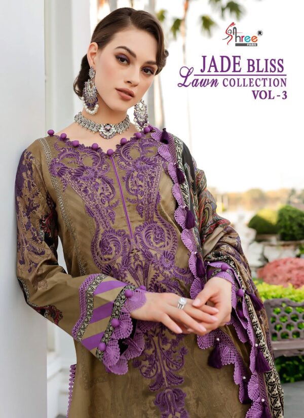 SHREE FABS JADE BLISS LAWN COLLECTION VOL 3 2583 TO 2589 PAKISTANI SUITS ONLINE