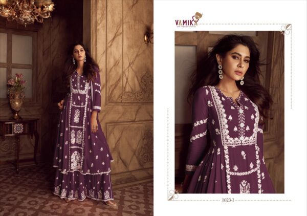 VAMIKA LAKHNAVI VOL 4 D.NO.1023F 1023J DARK COLOR CATALOGUE SUITS ONLINE