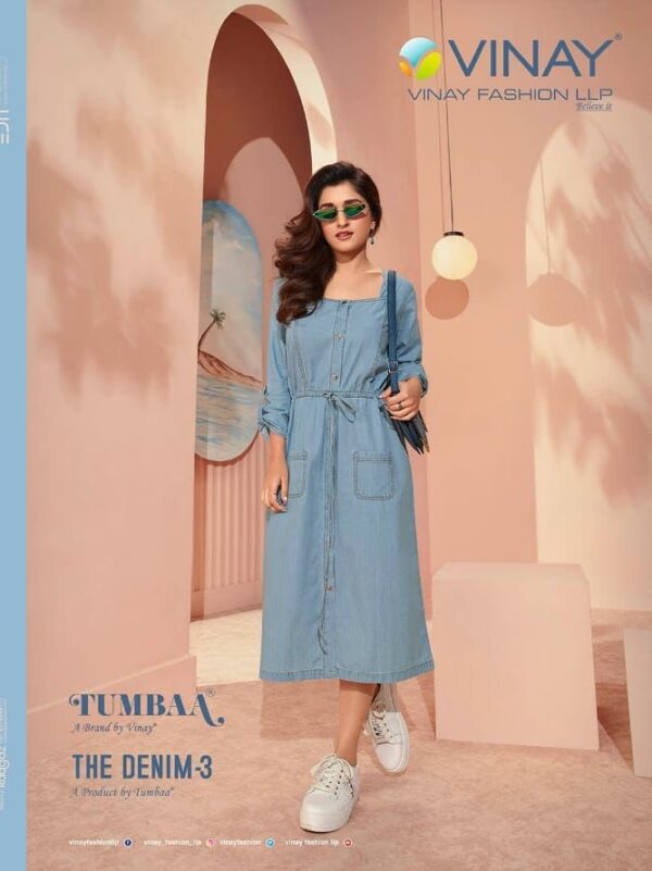 VINAY FASHION THE DENIM 3 TUMBAA 41101 TO 41109 KURTI ONLINE