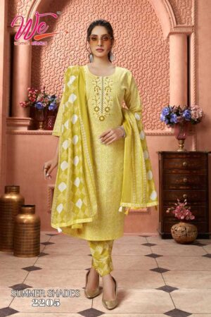 WE SUMMER SHADES PURE COTTON KURTI PANT WITH DUPATTA WITH PRICE