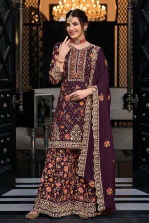 EBA LIFESTYLE SHAGUN COLOR EDITION 6 D.NO.1447 BCD PLAZZO SUITS ONLINE