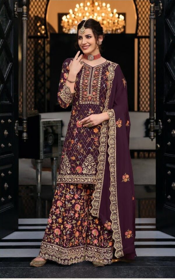 EBA LIFESTYLE SHAGUN COLOR EDITION 6 D.NO.1447 BCD PLAZZO SUITS ONLINE