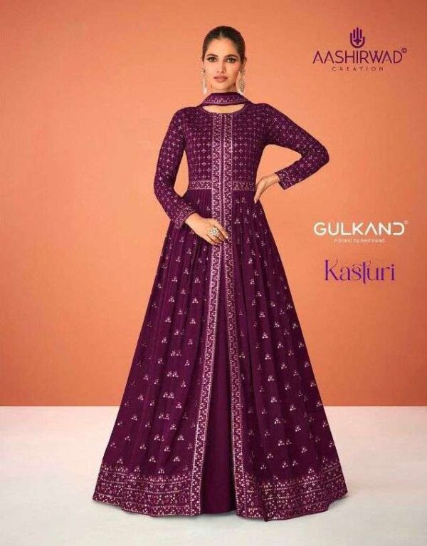 AASHIRWAD GULKAND KASTURI READYMADE SALAWR KAMEEZ DESIGNS CATALOGUE