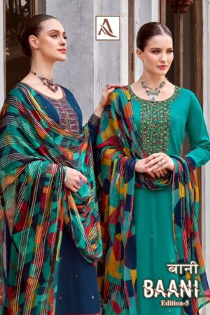 ALOK SUITS BAANI VOL 5 ZAM PRINT SUITS ONLINE SUPPLIER