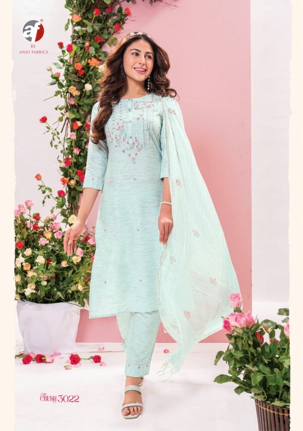 ANJU FABRICS COTTON CRUSH VOL 2 READYMADE KURTI SET SUPPLIER - Image 3