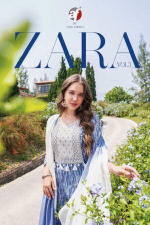 ANJU FABRICS ZARA VOL 3 READYMADE KURTI CATALOGE DESING
