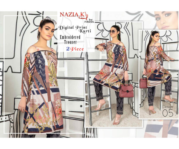 AROOSH NAZIA K HEAVY SELF EMBROIDERY WORK DRESS MATERIAL