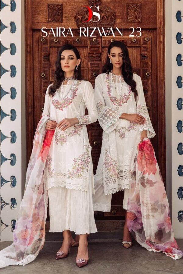 DEEPSY SUITS SAIRA RIZWAN 23 CAMBRIC COTTON WHOLESALE PAKISTANI SUITS