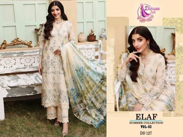 DINSAA SUIT ELAF SUMMER COLLECTION VOL 2 PAKISTANI SUITS WHOLESALE - Image 7