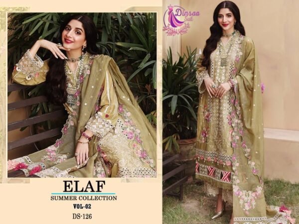 DINSAA SUIT ELAF SUMMER COLLECTION VOL 2 PAKISTANI SUITS WHOLESALE - Image 9