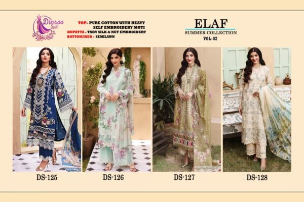 DINSAA SUIT ELAF SUMMER COLLECTION VOL 2 PAKISTANI SUITS WHOLESALE