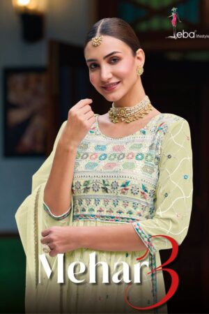EBA LIFESTYLE MEHAR VOL 3 GEORGETTE EMBROIDERY SUITS ONLINE
