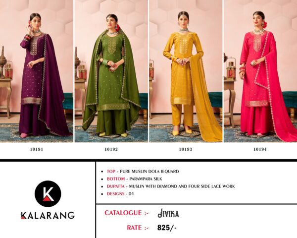 KALARANG JIVIKA WHOLESALE SALWAR SUITS CATALOGUE WITH PRICE