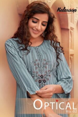 KALAROOP OPTICAL VOL 2 FANCY RAYON KURTIS ONLINE CATALOGUE