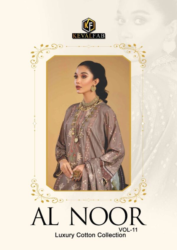 KEVAL FAB AL NOOR VOL 11 COTTON PAKISTANI SUITS WHOLESALE