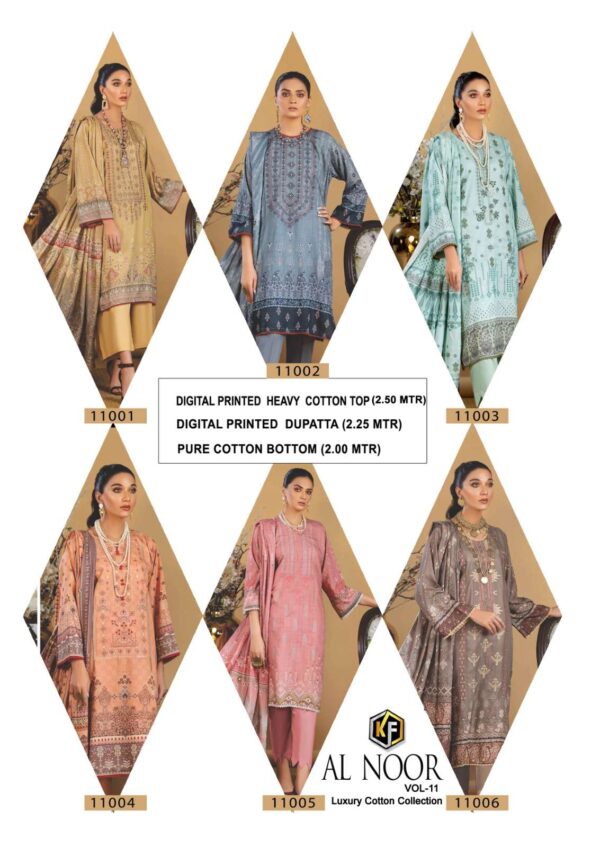 KEVAL FAB AL NOOR VOL 11 COTTON PAKISTANI SUITS WHOLESALE