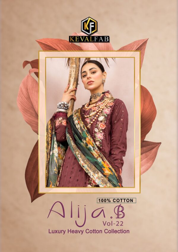 KEVAL FAB ALIJA B VOL 22 PAKISTANI KARACHI SUITS WHOLESALE ONLINE