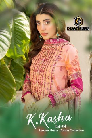KEVAL FAB K KASHA VOL 4 KARACHI SUITS WHOLESALER