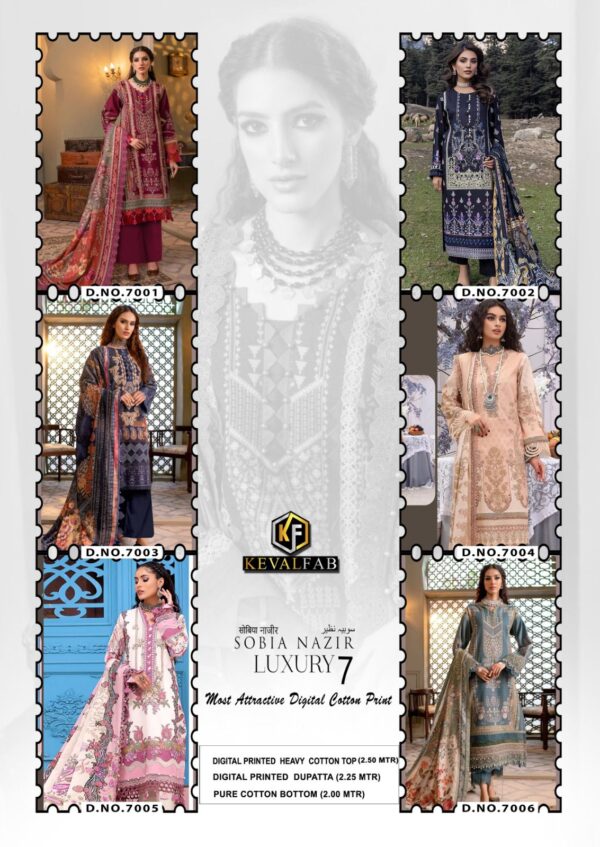 KEVAL FAB SOBIYA NAZIR 7 PAKISTANI KARACHI SUITS CATALOGUE