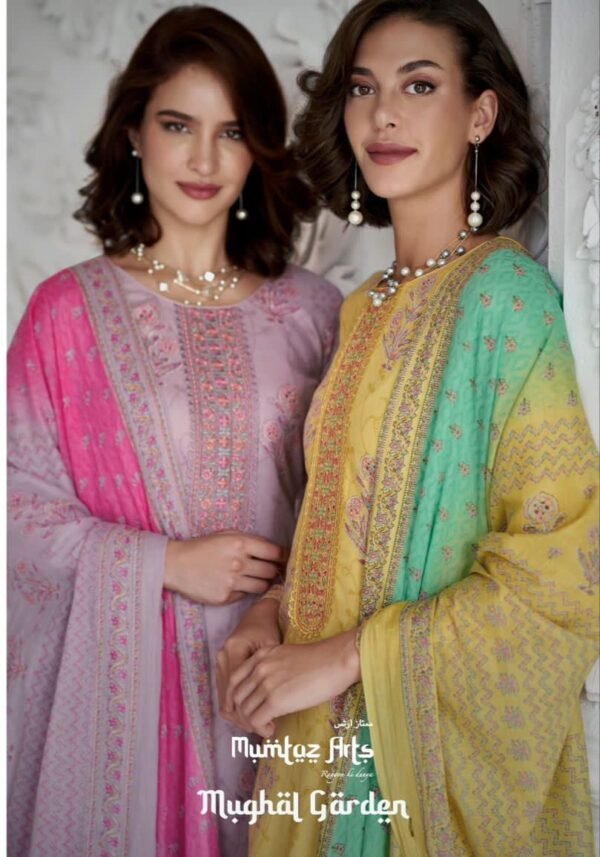 MUMTAZ ARTS MUGHAL GARDEN LAWN PAKISTANI SUITS SUPPLIER