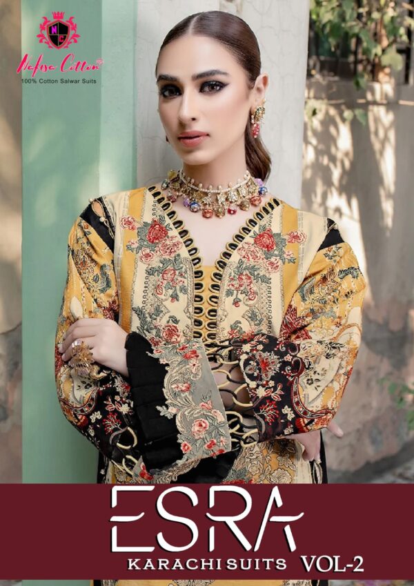 NAFISA COTTON ESRA KARACHI SUITS VOL 2 COTTON PRINTED SUITS WITH PRICE