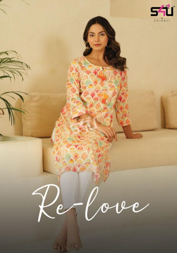 S4U RE LOVE COTTON RAYON PRINTED KURTI WHOLESALE