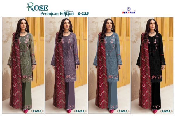 SHANAYA ROSE PREMIUM EDITION S 122 WHOLESALE PAKISTANI SUITS IN SURAT