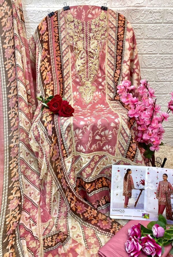 SHRADDHA DESIGNER MAHGUL VOL 5 SERIAL 5001 TO 5002 PAKISTANI SUITS - Image 8