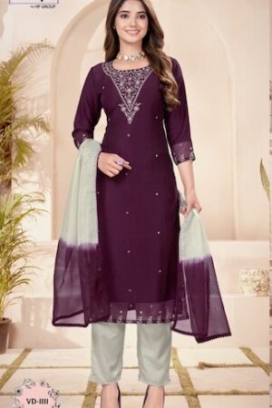 VEDYA ROZAANA CHINON SILK READYMADE WHOLESALE KURTI DESING