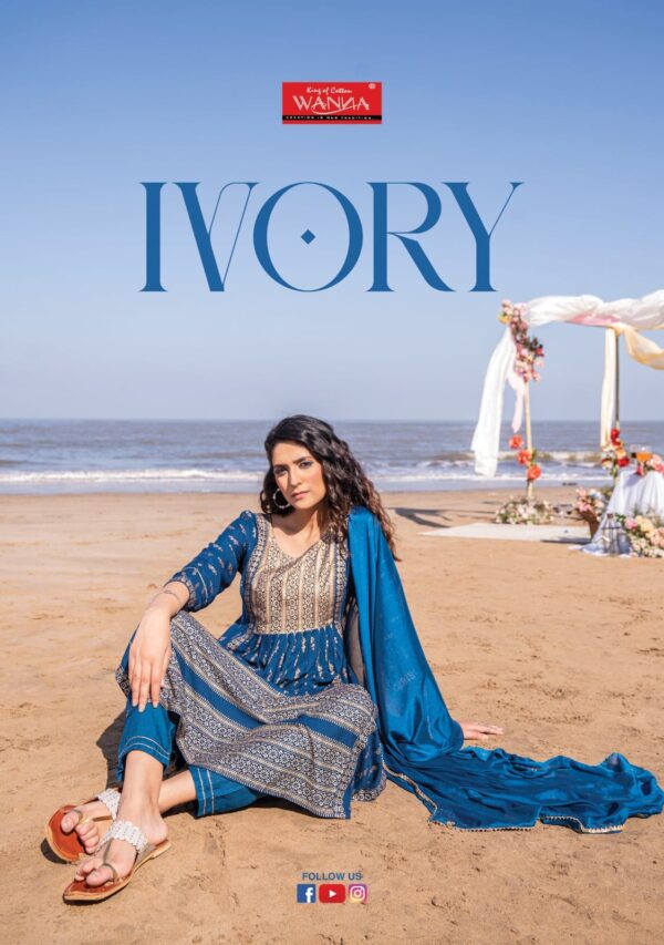 WANNA IVORY READYMADE KURTI PANT WITH DUPATTA CATALOGUE