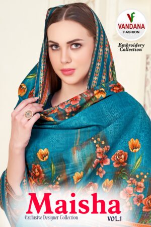 VANDANA MAISHA VOL 1 EMBROIDERY WORK SALWAR SUITS WHOLESALE