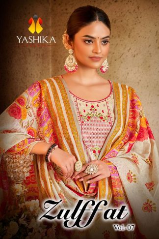 YASHIKA TRENDS ZULFFAT VOL 7 LAWN PRINTED WHOLESALE SUITS SURAT