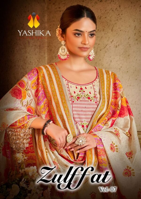 YASHIKA TRENDS ZULFFAT VOL 7 LAWN PRINTED WHOLESALE SUITS SURAT
