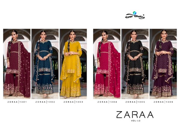 YOUR CHOICE ZARAA VOL 13 WHOLESALE SALWAR KAMEEZ WITH PRICE