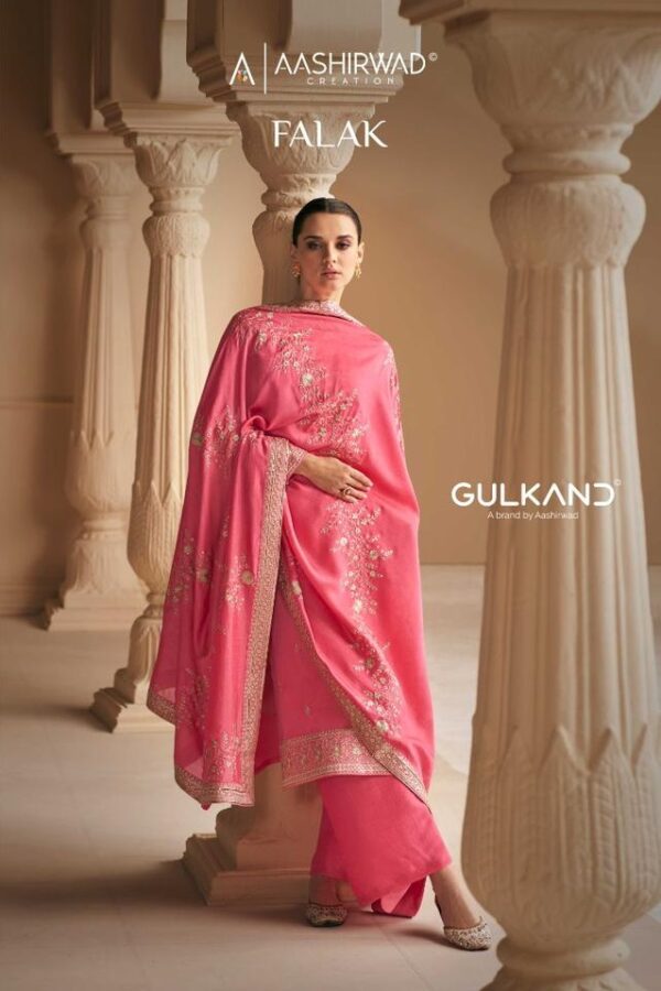 AASHIRWAD GULKAND FALAK PREMIUM SILK WHOLESALE SUITS SURAT