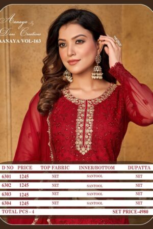 ARRIVAL AANAYA VOL 163 DESIGNER SUITS WHOLESALE PRICE
