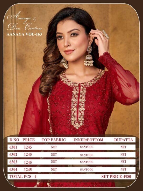 ARRIVAL AANAYA VOL 163 DESIGNER SUITS WHOLESALE PRICE