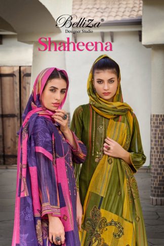 BELLIZA SHAHEENA PURE COTTON DRESS MATERIAL CALATOGUE