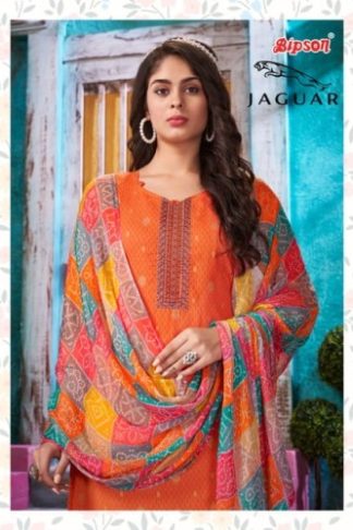 BIPSON JAGUAR 2177 COTTON MINAKARI PRINT SUITS CATALOGUE WHOLESALE