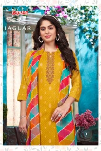 BIPSON JAGUAR 2178 COTTON MINAKARI PRINT UNSTITCHED SUITS CATALOGUE