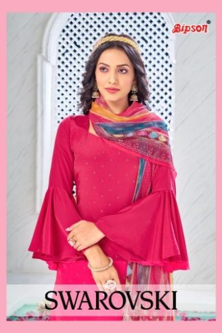 BIPSON SWAROVSKI 2153 FRENCH CREPE PRINT SALWAR SUITS ONLINE