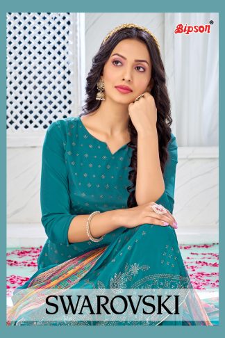 BIPSON SWAROVSKI 2158 FANCY DRESS MATERIAL WHOLESALE SUITS SURAT