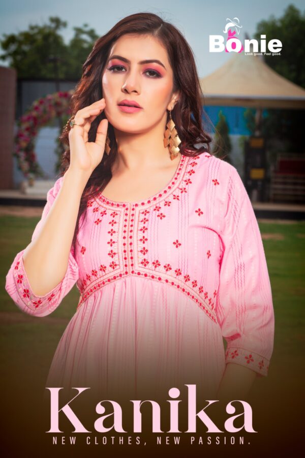 BONIE KANIKA RAYON EMBROIDERY READYMADE KURTIS ONLINE