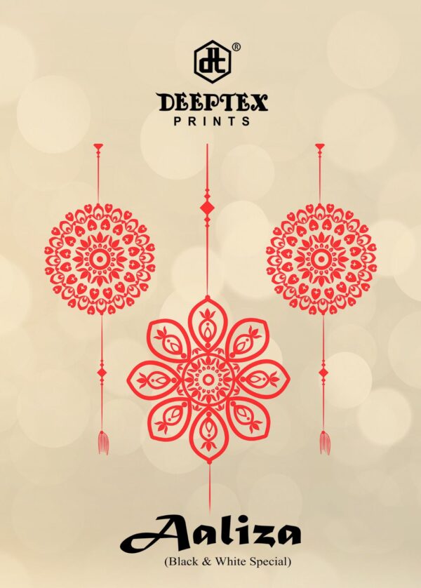 DEEPTEX AALIZA BLACK AND WHITE COTTON CATALOGUE SUITS DESING