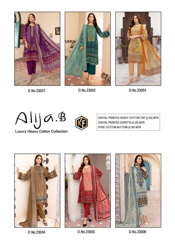 KEVAL FAB ALIJA B VOL 23 HEAVY COTTON PRINTED KARACHI CATALOGUE SUITS